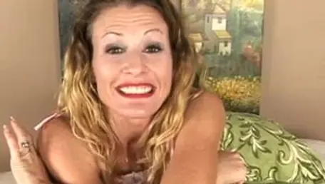 Aunt Judy's - Auntie rides large dildo