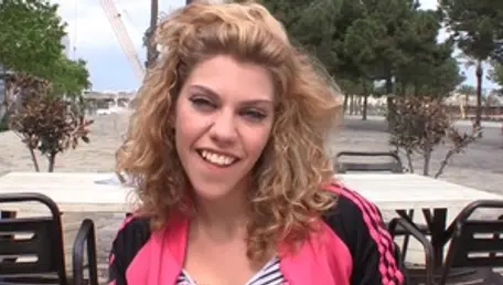 Curly whore receives getting facial