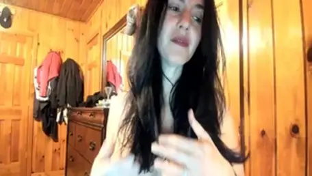 Wild brunette finds pleasure in ramming hard