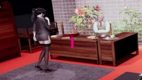 Cosplay hard ramming in company with female