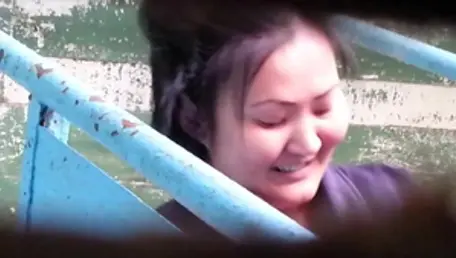 Hairy granny voyeur ass fucking in restroom