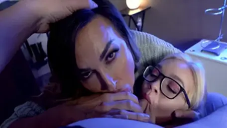 Stepsister Aubrey Black with very hawt Katie Kush cock sucking