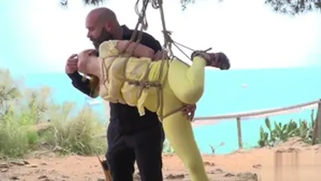 Very kinky couple humiliation outdoors