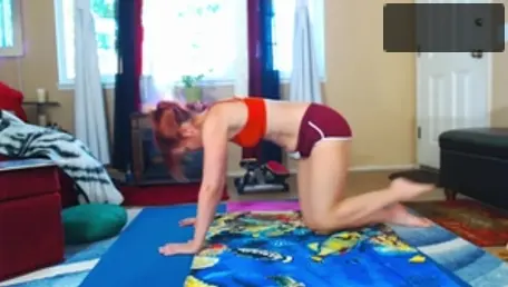 Russian female yoga solo