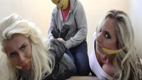 Bondage accompanied by chubby stepmom