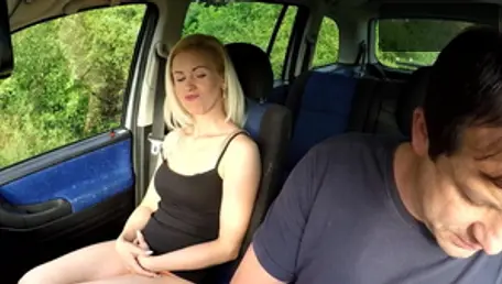 Bitch european Michaela F doggy fuck in a car