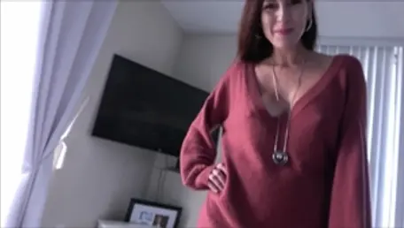 European brunette show big boobs