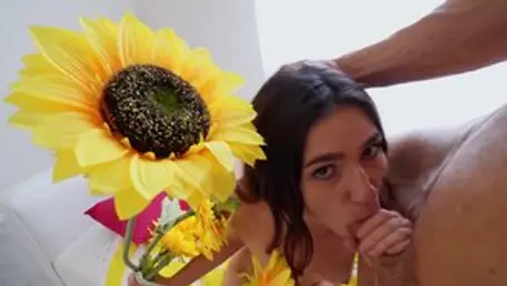 Skinny and shaved Gianna Gem pussy eating
