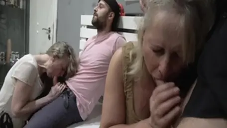 Super hot busty babe hard group sex in the club