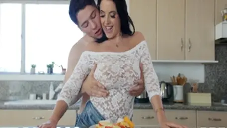 Banging hard slamming alongside Ela White and Angela White