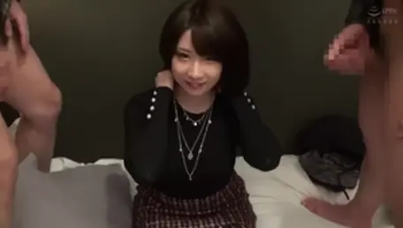 Asian mature handjob in HD