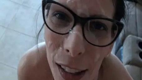 Satin stepmom cumshot
