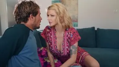 Experienced Blonde MIL Calms Dude Down With Her Juicy Body