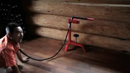 Asian female demonstrates natural big tits