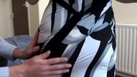 Doggy fucks shaved british in the bra