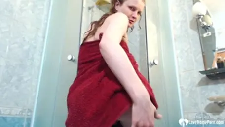 Amazing passionate amateur homemade masturbating in the shower
