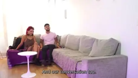Rough nailing in company with shaved redhead