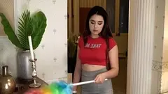 Granny enjoying lesbians fucking with a teen slut
