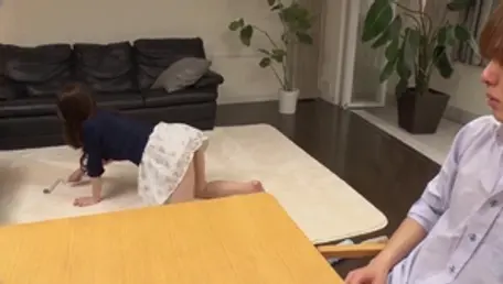 Shaved asian mature need gets rough nailing in skirt in HD