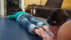 Katrina Licks Poppy Feet