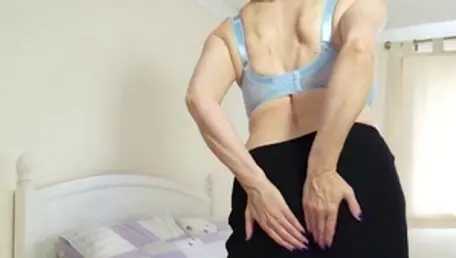 Mature masturbation in the bed