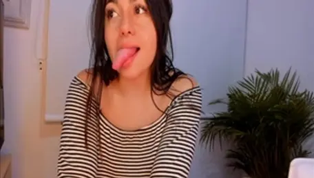 Super hot BBW in lingerie crazy footjob in public