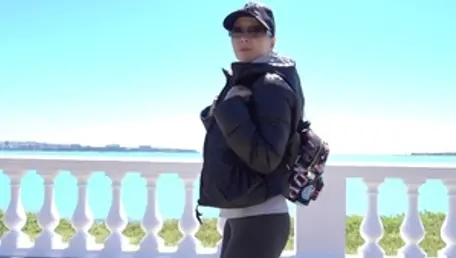 Cougar flashing in public in HD