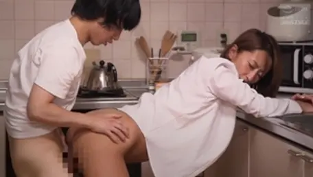 Sloppy fucking alongside asian MILF