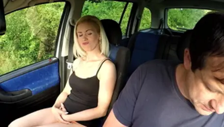 Bitch european Michaela F doggy fuck in a car