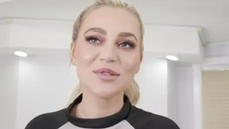 Amateur Blake Blossom getting facial after interview