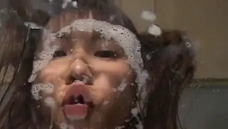 Asian secretary craving cumshot