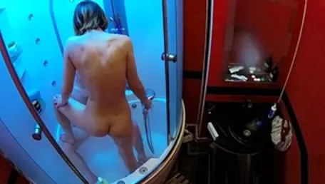 Mature pussy fuck in the shower