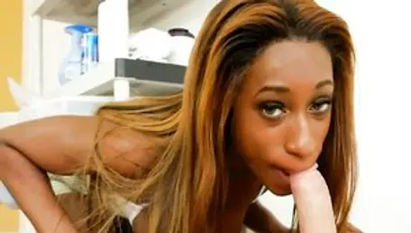 Spank Monster: Handjob shaved ebony Kinsley Karter HD