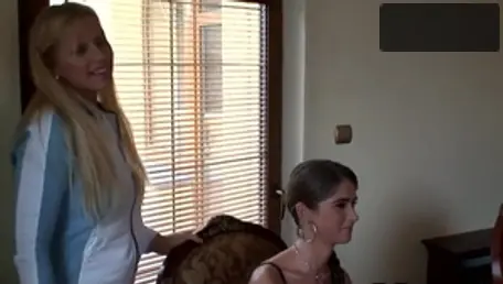 Threesome at the audition with teen chick Nessa Devil