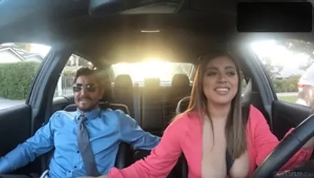 Busty star ass fucking in car