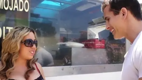 Busty blonde haired pussy fuck