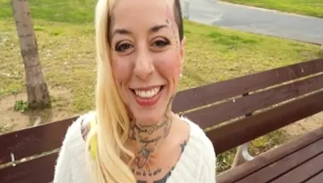 Pussy sex together with inked blonde babe