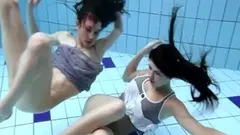 Underwater Show featuring Aneta's natural tits xxx