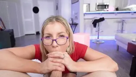 Ashley Fires wearing glasses POV pussy fucking in the bed