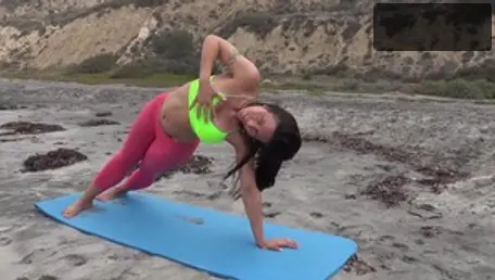 Natural stepmom yoga at the gym