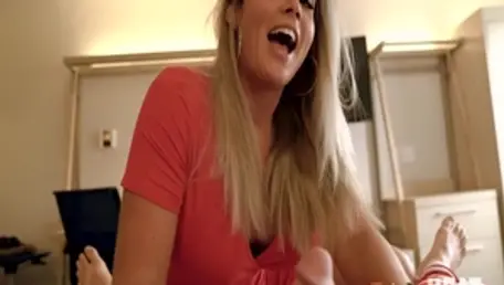 Glamour busty supermodel erotic cumshot on vacation