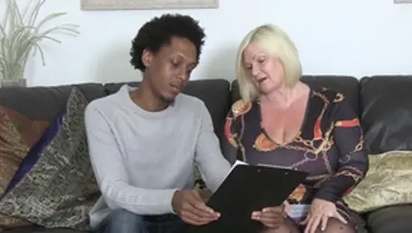 Young cougar interracial banging