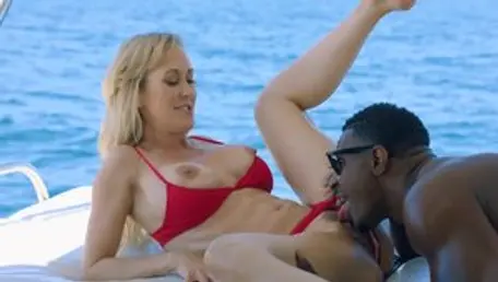 Blacked: Blonde Brandi Love craving pussy licking in public