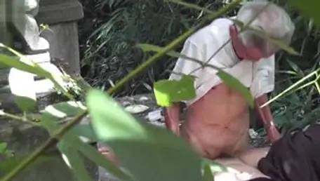 Voyeur chinese getting smashed very nicely outdoors